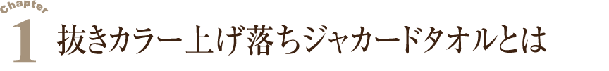 １.抜きカラー上げ落ちジャカードタオルとは